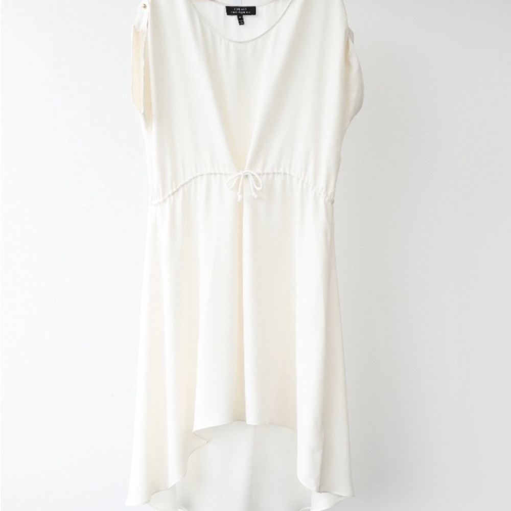 Robert Rodriguez Ivory silk high low dress